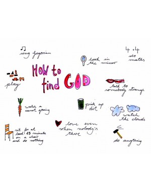 Postkarte "How to find God"